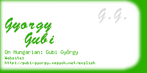 gyorgy gubi business card